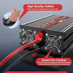1500W Power Inverter 12V to 110V 120V AC Pure Sine Wave Inverter for RV Truck Camping,Outdoor Off-Grid Power Converter with LCD Display,Wired Controller,AC Outlets USB Ports (12V-1500Watt)