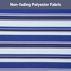 SUNCREAT Portable Hammock Pad with Soft Pillow, Two-Layer Soft Polyester Pad, Blue Stripes