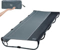 TIMBER RIDGE 20-Second Quick Set-Up Camping Cot, Lightweight Aluminum Folding Cot with Zipper Closure, Portable Carry Bag Included for Camping, Travel and Outdoors, Support up to 225lbs, Grey