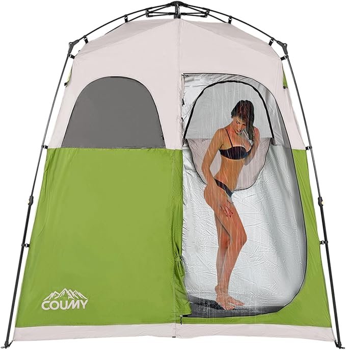 Instant Camping Shower Tent, Privacy Shelter, Portable Outdoor Sun Shelter for Camping Beach Hiking Fishing, 1 Room/2 Rooms