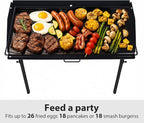Utheer 37" x 17" Ceramic Nonstick Cast Iron Griddle for Camp Chef 3 Burner Stove, Fits GB90D TB90 SPG90B CCH3, Large Flat Top Camping Griddle, Oven-Safe to 500°F,Rust-Resistant Camp Chef Accessory