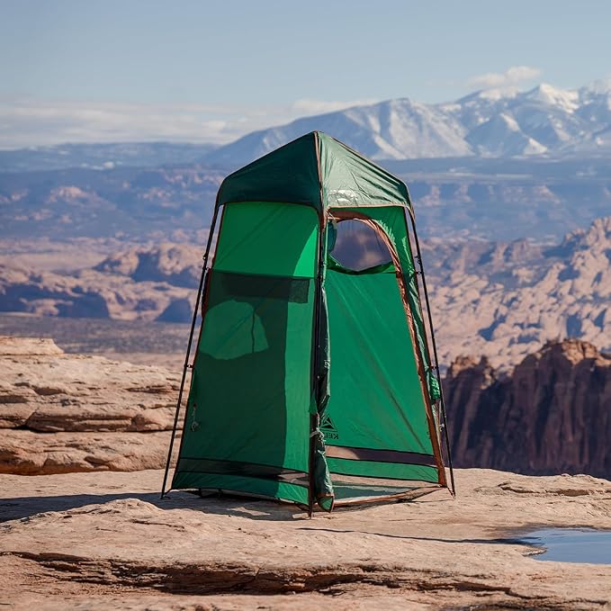 Kelty Discovery H2GO Privacy Shelter, Campsite Shower and Changing Shelter, Zippered Entry, Steel Pole Frame, Freestanding