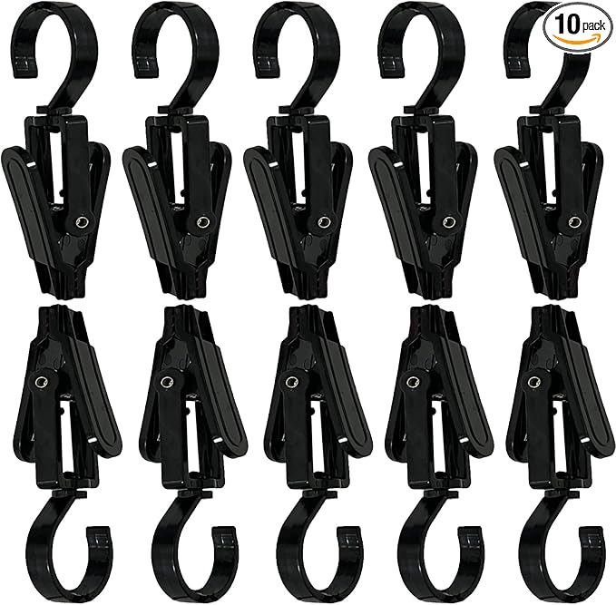 Pmsanzay 10 Pack Large Lights Clips Hooks,RV Trailer Party Light Holder, Camper Awning Lights Hanger for Tent Photo Display Indoor Outdoor Decoration Holiday Party Decor