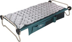 Disc-O-Bed XL Quilted Disc-Pad, Portable Camping Cot Accessory Inflatable Mattress Sleeping Pad with Patch Kit and Carry Bag, Gray