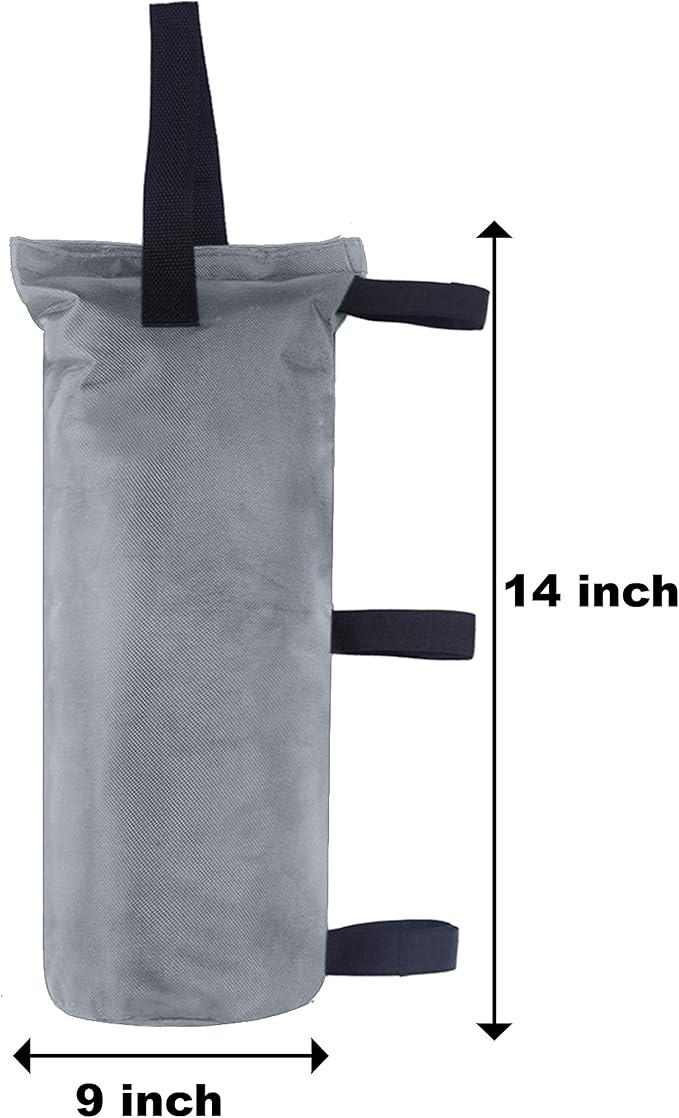ABCCANOPY Canopy Weights Set of 4-100LBS Sand Bags for Pop up Tent, Weight Bags for Outdoor Gazebo, Trampoline, Pergola, Gray (Without Sand)