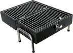 Portable Charcoal Grill, Table Top Small BBQ Grill For Outdoor, Camping, Beach, Easy Assembly, Heavy Duty & Multi-Use Small Grill, Black (270 Sq.In)