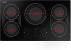 Empava Built-In Electric Induction Cooktop 36 Inch, Bridge-SYNC Element, Auto RapidHeat, 3 Preset Modes, Pan Sensor, Hardwired 208~240V, 50A, Black Vitro Ceramic Glass