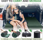 Kingfun 3 Inch CertiPUR-US Memory Foam Camping Mattress, Waterproof Roll up Sleeping Pad, Thick Floor Sleeping Mats for Tent with Removable Travel Bag