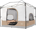 KAMPKEEPER Camping Inner Tent for Pop Up Canopy, Converts 10'x10' Straight Leg Canopy into Camping Tent–Fully Vented Roof(Top & Frame NOT Included), Khaki