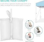 Best Choice Products 10x10ft Pop Up Canopy Tent, Outdoor Shade, 1 Person 1 Minute Set Up, Carry Case, 4 Weight Bags - French Blue/White