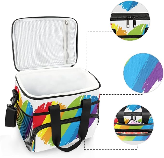 AUUXVA Cooler Bag Large Camping Cooler Tote Lunch Cooler Bag Leakproof Insulated Waterproof Lunch Box