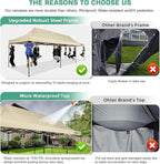 COBIZI 10x30 Pop Up Canopy Heavy Duty with 8 Removable Sidewalls, Commercial Portable Tents for Parties Ez Up Canopy All-Weather Windproof & Waterproof UPF 80+ Wedding Tent