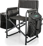 Picnic TIME NFL Unisex-Adult NFL Fusion Camping Chair with Side Table and Soft Cooler, Beach Chair for Adults, Lawn Chair