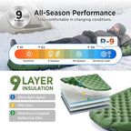 Elegear CumbreX™ Sleeping Pad for Camping with 9 R-Value, Ultralight Camping Sleeping Mat for All Seasons, Insulated Backpacking Sleeping pad, Durable Camping Mattress for Outdoor Hiking Tent
