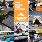 Offroading Gear Inflatable Truck Bed Air Mattress | 6ft to 6.5ft Truck Box | Trekway | Converts to Full Double Size Bed | Durable and Waterproof Compatible with F150, Ram, Supercrew, etc.