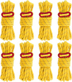8 Pack 4mm Guy Lines Ultralight Tent Cords with Aluminum Adjuster Tensioner Outdoor Camping Guylines Ropes for Tent Tarp,Climbing,Hiking Backpacking (Yellow)