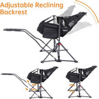 Hammock Chair, Hammock Camping Chair with Removable Footrest, Rocking Chair Outdoor, Camping Chair Swing, Hammock with Stand, Carry Bag, Cup Holder (1 Pack)