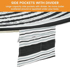 Lazy Daze Hammocks 2 Person Hammock Pad and Pillow Set, Double Polyester Quilted 78" x55" Replacement Pad for Rope Hammock, Black Stripes
