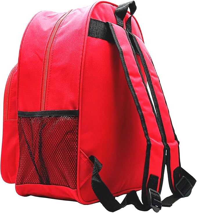 Red Emergency Bag First Aid Backpack Empty Medical Treatment First Responder Trauma Bags for Hiking Outdoors Travel Camping Pet Dog Cat Daycare (Red White)