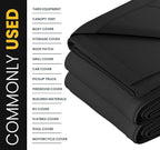 PROTARP Heavy Duty 14 OZ Water Resistant Canvas Tarp, UV Resistant Tarpaulin Cover with Rustproof Brass Grommets, Multipurpose for Canopy, Roof, Camping, Woodpile (Grey 12'X12')