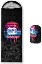 HOSIMA Butterfly Sleeping Bags for Adults and Kids for Camping,Black Gothic Ultralight Sleeping Bag for Cold Weather Summer.
