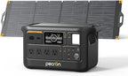 PECRON F1000LFP Portable Power Station with 200W Solar Panel, 1500W, 1004Wh LiFePO4 Battery Solar Generator, UPS, Fast Charging, Perfect Power Backup for Camping, Home Use, RV