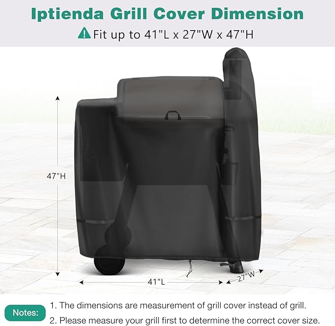 Grill Cover for Traeger Pro 22 Smoker Grill, 41inch Outdoor Grill Cover Waterproof for Traeger Pro 575 Pellet Smoker Grill-41 L x 27" W x 47" H