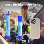Purewell Outdoor Water Filter Personal Water Filtration Straw Emergency Survival Gear Water Purifier for Camping Hiking Climbing Backpacking