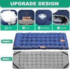 LILYPELLE Folding Camping Cot, Extra Wide Heavy Duty Sleeping Cots with Carry Bag, Double Layer Oxford Portable Travel Camp Cots for Home, Office Nap and Outdoor Beach