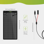 120W Flexible Solar Panel 24V Monocrystalline ETFE Solar Panel Charger 120 Watt for Off-Grid Marine RV Trailer Boat Cabin Van Car Uneven Surfaces