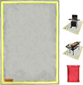 SoloWilder Wood Stove Mat 39" x 59" Fire Pit Grill Mat for Tent Stove Deck Patio Grass Lawn Campsite Insulation Protection