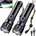 AKNEAR Rechargeable LED Flashlight 99000 High Lumens, Super Bright Flashlights with Zoomable & USB C Rechargeable & 5 Light Mode & IPX-7 Waterproof, Powerful Flash Light for Home, Hiking, Camping