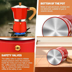 9 Cup Aluminum Espresso Stovetop Moka Pot Express Coffee Maker Percolator Italian Classic Mocha Coffee Machine for Italian and Cuban Cafe Brewing for Home & Camping 450ml 15oz