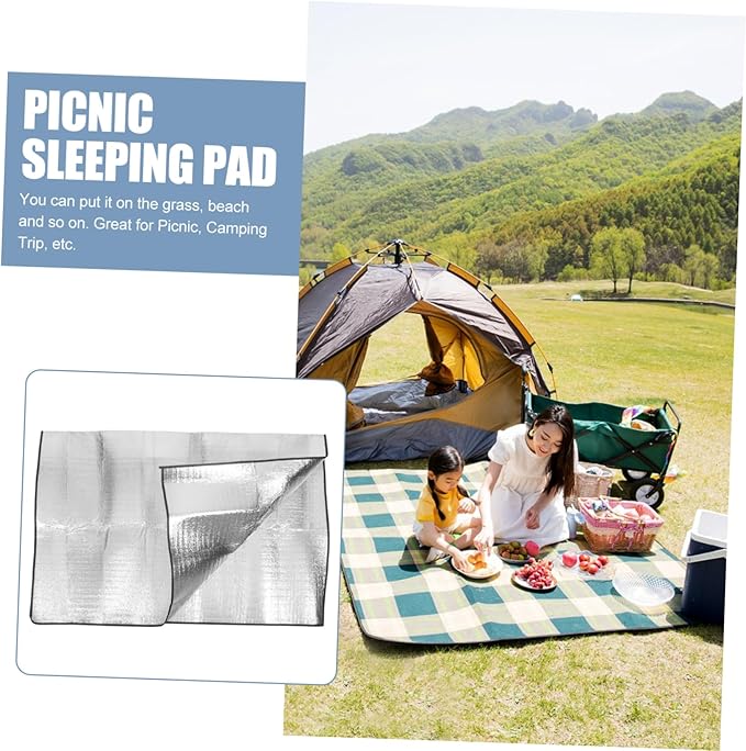 Folding Mat Pad Camping Sleeping Pads Aluminum Foil Camping Mat Foam Foil Blanket for Outdoor Sleeping