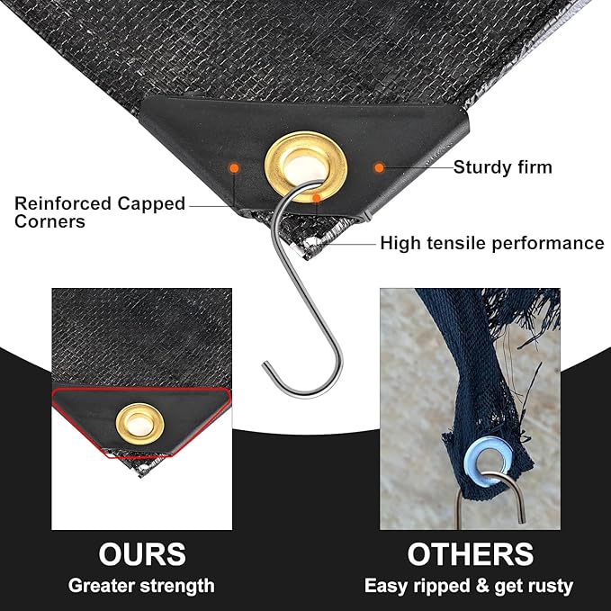 Tarp 16x20 Feet, 8 Mil Large Waterproof Tarps Heavy Duty with Grommets Every 23.6", Thick Plastic Tarp, UV Resistant Tear&Fade Resistant, Reinforced Edges for Outdoor Pool Camp Tent
