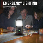 COAST EAL35R 1000 Lumen Voice-Controlled LED Emergency & Camping Area Lantern with Warm, Cool White, Day, Red & Red Flashing Mode, Power Bank Functionality - Black