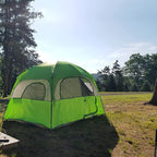 CAMPROS CP Upgraded 6/8 Person Camping Tents, Waterproof Windproof Family Tent with Larger Mesh Windows & Door, Double Layer, Easy Set Up, All-Season Dome Tent with Top Rainfly & Carry Bag