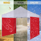 COOSHADE Instant Canopy SunWall 10x10 Canopy SideWall for Pop up Canopy Tent, 1 Pack Sidewall Only, Red