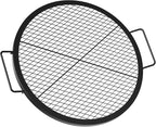 onlyfire Round Fire Pit Grill Grate, Heavy-Duty Steel Cooking Grate with X-Marks Design, Portable Campfire Grill for Outdoor BBQ, Camping, Picnics - 24 Inch