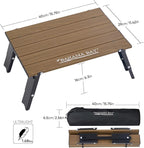 Old Bahama Bay Ultralight Aluminum Mini Table, 66lbs/30kg Weight Capacity, Foldable Small Beach Table with Retractable Legs,Suitable for Picnic Camping Outdoor Hiking