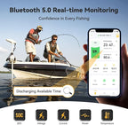 Power Queen Lithium Battery 12V 125Ah, Bluetooth Group 27 LiFePO4 Battery with Low-Temp Protection, 1600Wh Energy Max. 15000 Cycles for RV, Solar System, Trolling Motor