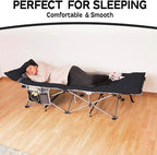 Zone Tech Camping Cot Mattress Pad Premium Quality Outdoor Comfortable Thicker Cotton Sleeping Cot Lightweight Waterproof Bottom Pad Mattress for Adult, Kid