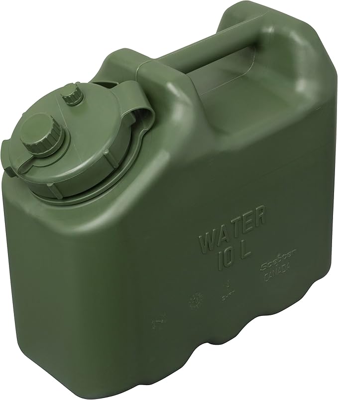 Scepter 2.5 Gallon True Military BPA Free Water Container, Food Grade Water Jug for Camping and Emergency Storage, Green