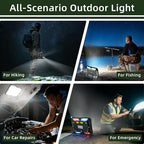 Camping Lantern Rechargeable Camping Lights 20W,1000LM, 6 Modes, Waterproof Camping Essentials with 4 Magnetic Bases, for Emergency, Power Outages, Tent, Hiking, Car Repair, Fishing