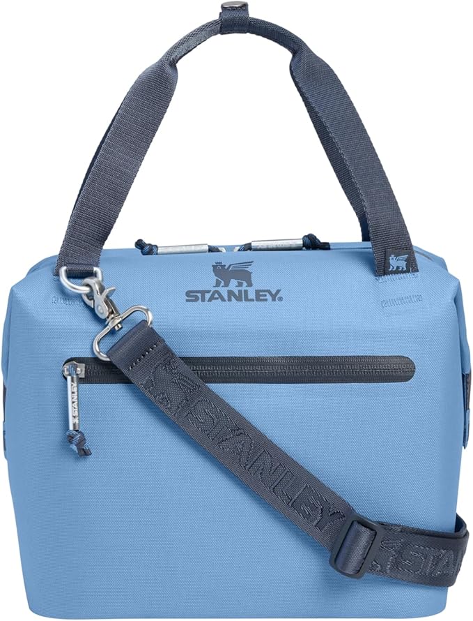 Stanley All Day Julienne Mini Soft Cooler Bag and Lunch Box 7.4 Quarts | 10 Can Cooler with Handles and Strap | Stays Cold for Hours | Insulated Travel Bag with Zipper | BPA-Free | Blue Sky