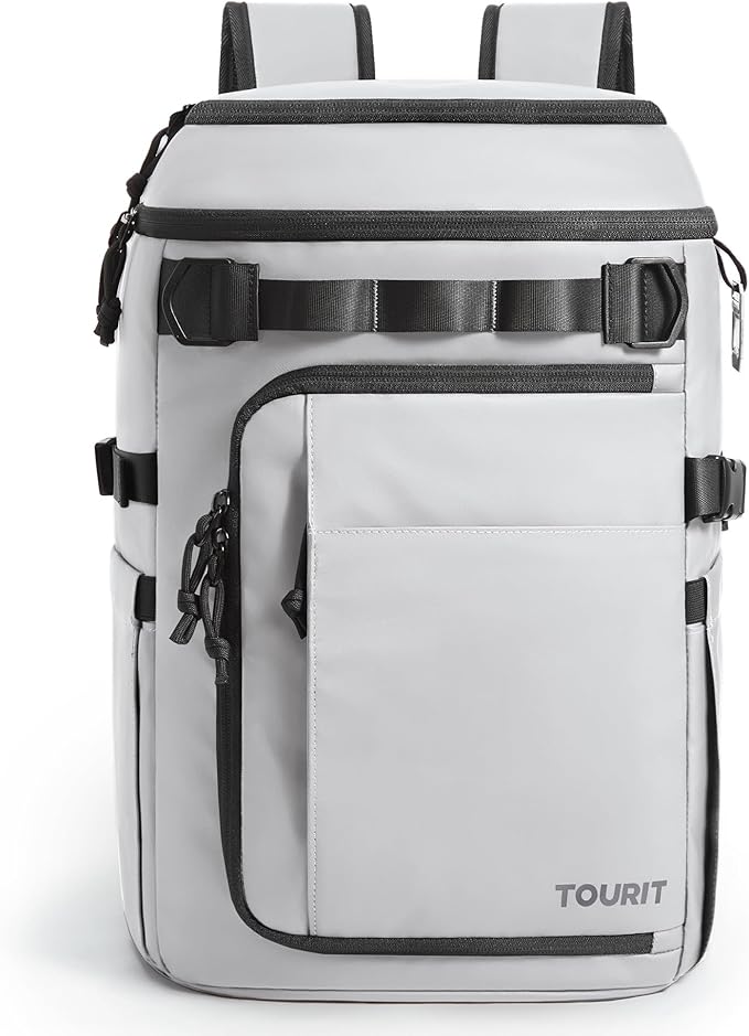 TOURIT 38 Cans Backpack Cooler: Leak Proof Waterproof 2 Insulated Compartments Soft Cooler Bag Beach Travel Camping Picnic