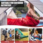 Camping Sleeping Bags for Adults Kids Waterproof Lightweight Sleeping Bag for Cold Weather or Warm Backpacking Hiking Mountaineering Indoor Outdoor Use