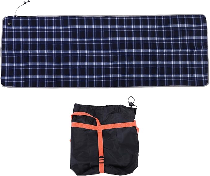 USB Heated Sleeping Bag Pad, Heated Sleeping Bag Liner with 5 Heating Zones 3 Temperature Levels for Cold Weather Camping Backpacking Hiking