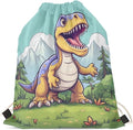 Upetstory Dinosaur Drawstring Backpack String Gym Bag Lightweight Training Gymsack Sport Sack Pack Hiking Daypacks Drawstring Trainer Bag Toy Storage Pouch