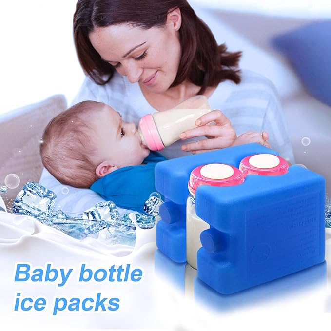 JMEXSUSS Reusable Ice Packs for Cooler, Long Lasting Breastmilk Bottle Storage, Freezer Packs Can Cooler for Lunch Boxes, Beer Soda, Camping